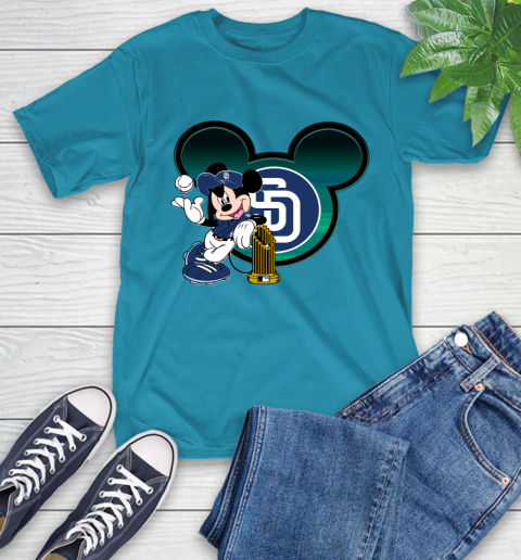 MLB San Diego Padres The Commissioner's Trophy Mickey Mouse Disney T-Shirt 8