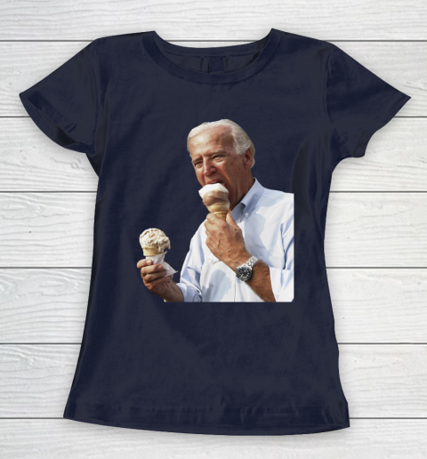 Joe Biden Eating Ice Cream Women's T-Shirt 2