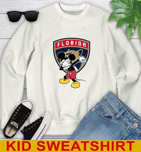 Florida Panthers NHL Hockey Dabbing Mickey Disney Sports Youth Sweatshirt