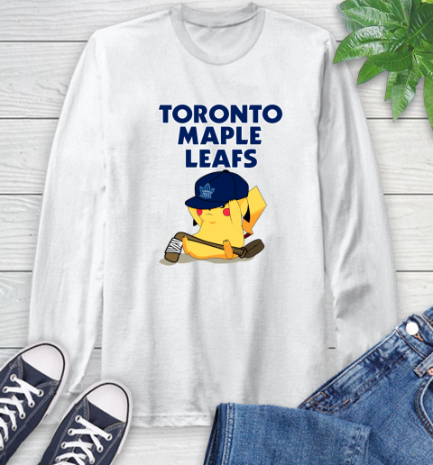 NHL Pikachu Hockey Sports Toronto Maple Leafs Long Sleeve T-Shirt