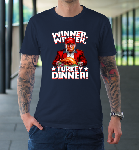 Funny Trump Winner Winner Turkey Dinner Thanksgiving T-Shirt 2