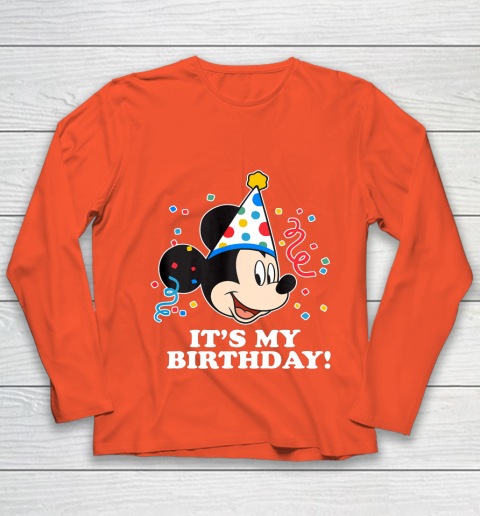 Disney Mickey Mouse Its My Birthday Youth Long Sleeve 3