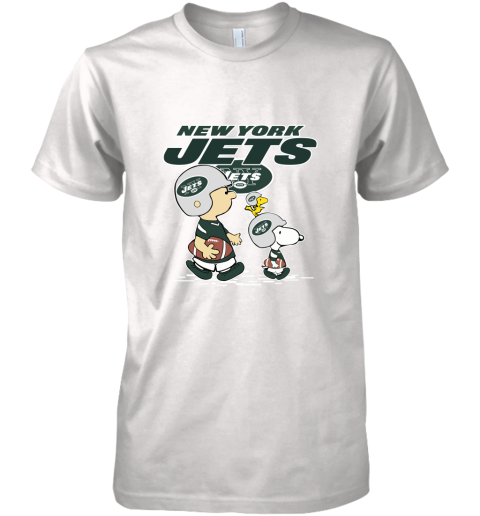 New York Jets Let's Play Football Together Snoopy NFL Premium Men's T-Shirt