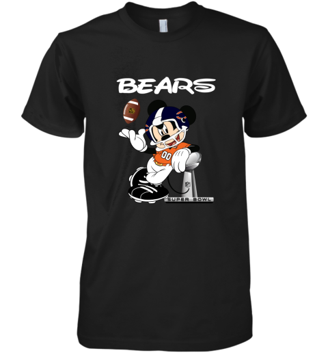 Mickey Bears Taking The Super Bowl Trophy Football Premium Men's T-Shirt
