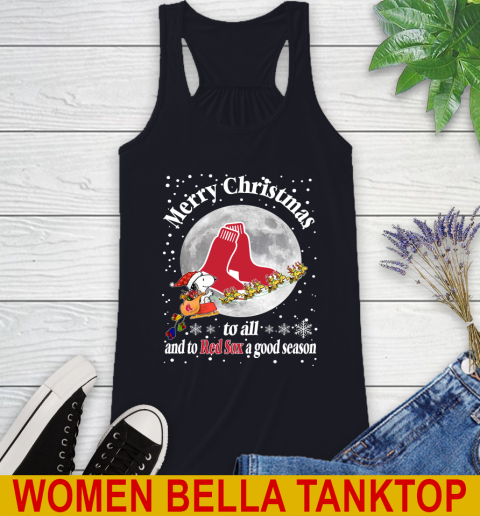 Boston Red Sox Merry Christmas To All And To Red Sox A Good Season MLB Baseball Sports Racerback Tank 8