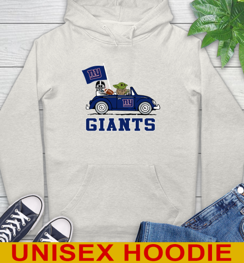 NFL Football New York Giants Darth Vader Baby Yoda Driving Star Wars Shirt Hoodie 12