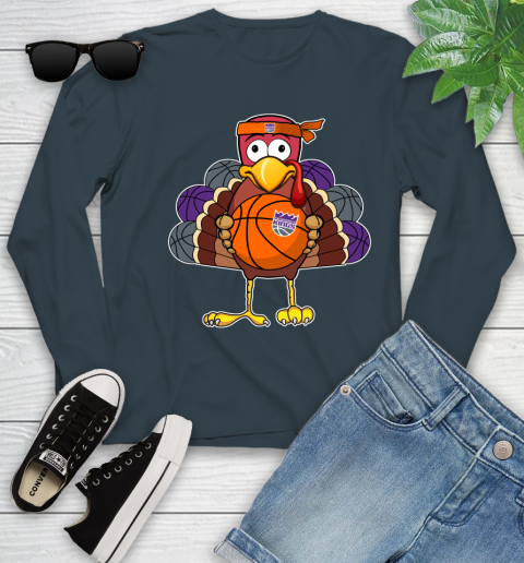Sacramento Kings Turkey thanksgiving day Youth Long Sleeve 8