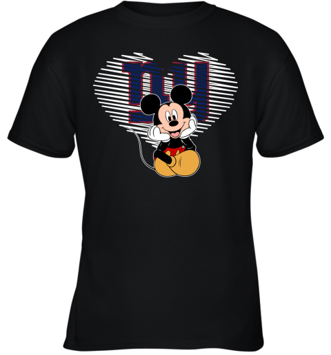 NFL New York Giants The Heart Mickey Mouse Disney Football T Shirt Ikzzn26NXXQ youth t shirt 26 95 151514 front black
