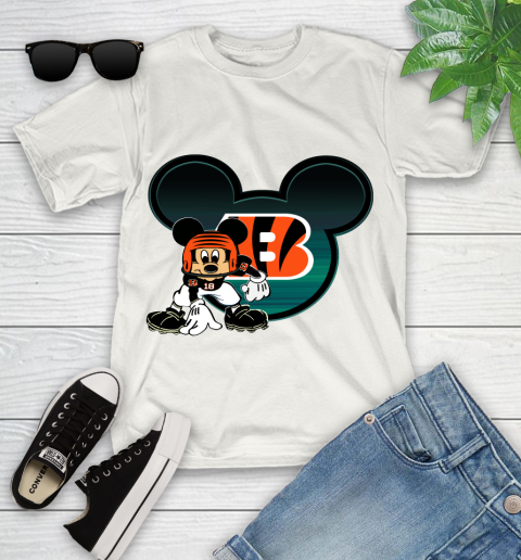 NFL Cincinnati Bengals Mickey Mouse Disney Football T Shirt Youth T-Shirt