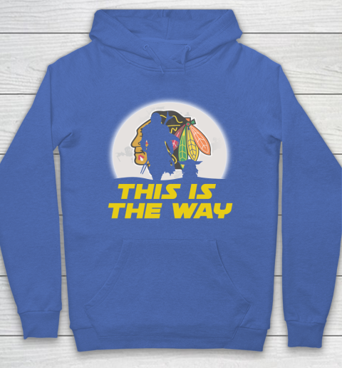 Chicago Blackhawks NHL Ice Hockey Star Wars Yoda And Mandalorian This Is The Way Hoodie 6