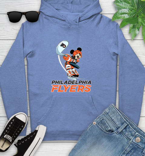 NHL Hockey Philadelphia Flyers Cheerful Mickey Mouse Shirt Youth Hoodie 11