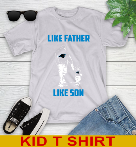 Carolina Panthers NFL Football Like Father Like Son Sports Youth T-Shirt 4