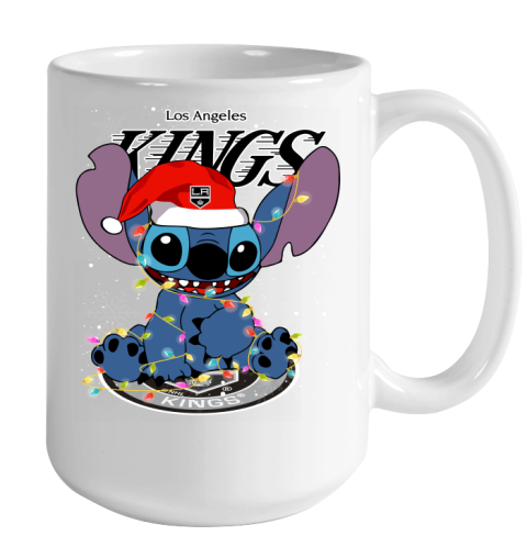 Los Angeles Kings NHL Hockey noel stitch Christmas Color Changing Mug 15oz 2
