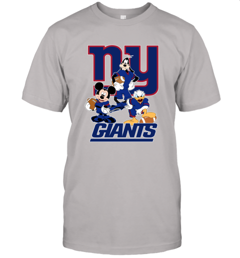 Mickey Donald Goofy The Three New York Giants Football Unisex Jersey Tee