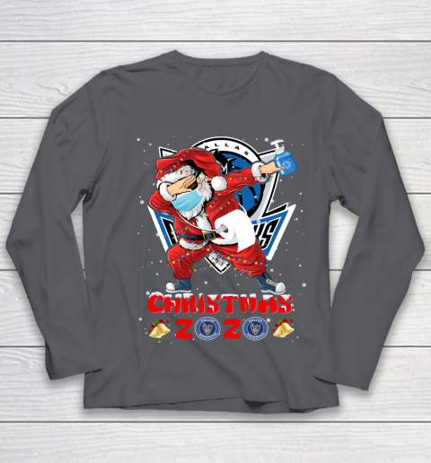 Dallas Mavericks Funny Santa Claus Dabbing Christmas 2020 NBA Youth Long Sleeve 6