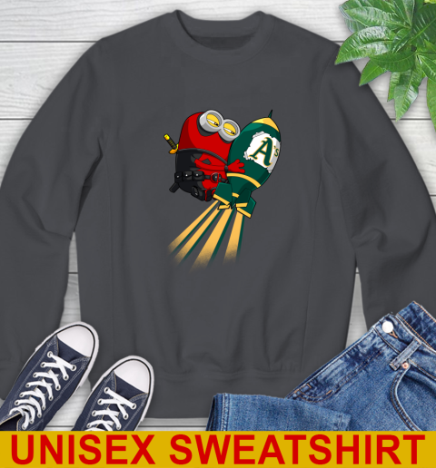 MLB Baseball Oakland Athletics Deadpool Minion Marvel Shirt Sweatshirt 7