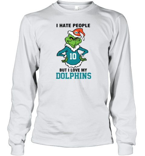 I Hate People But I Love My Dolphins Miami Dolphins NFL Teams Youth Long Sleeve