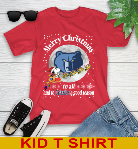 Memphis Grizzlies Merry Christmas To All And To Grizzlies A Good Season NBA Basketball Sports Youth T-Shirt 11