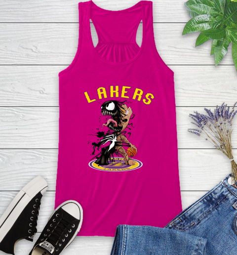 NBA Los Angeles Lakers Basketball Venom Groot Guardians Of The Galaxy Racerback Tank 8