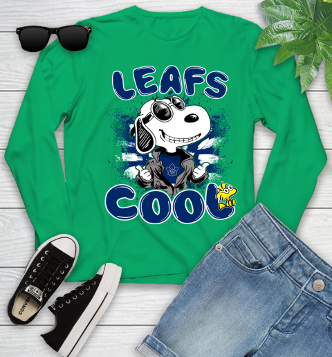 NHL Hockey Toronto Maple Leafs Cool Snoopy Shirt Youth Long Sleeve 6