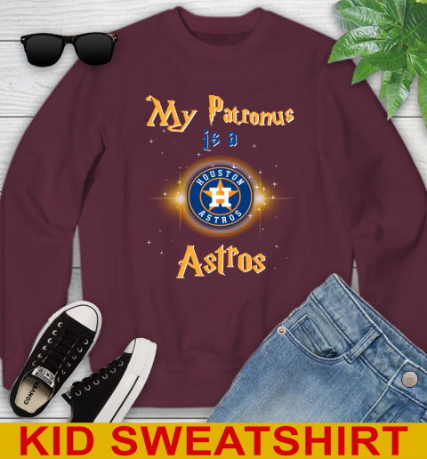 MLB Baseball Harry Potter My Patronus Is A Houston Astros Youth Sweatshirt 4