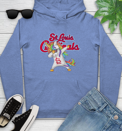 St.Louis Cardinals MLB Baseball Funny Unicorn Dabbing Sports Youth Hoodie 12