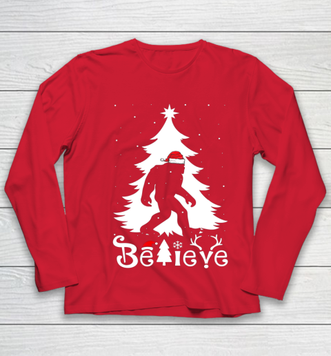 Bigfoot Christmas Gifts For Men Boys Girls Funny Christmas Youth Long Sleeve 8