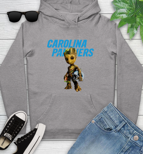 Carolina Panthers NFL Football Groot Marvel Guardians Of The Galaxy Youth Hoodie 6