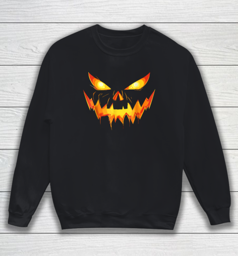 Halloween Costume Funny Jack O Lantern Face Pumpkin Scary Sweatshirt