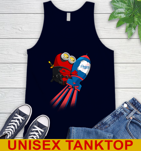 MLB Baseball Los Angeles Dodgers Deadpool Minion Marvel Shirt Tank Top 2
