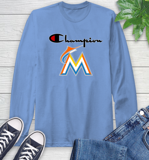 MLB Baseball Miami Marlins Champion Shirt Long Sleeve T-Shirt 10