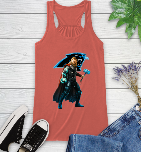 NFL Thor Avengers Endgame Football Carolina Panthers Racerback Tank 4