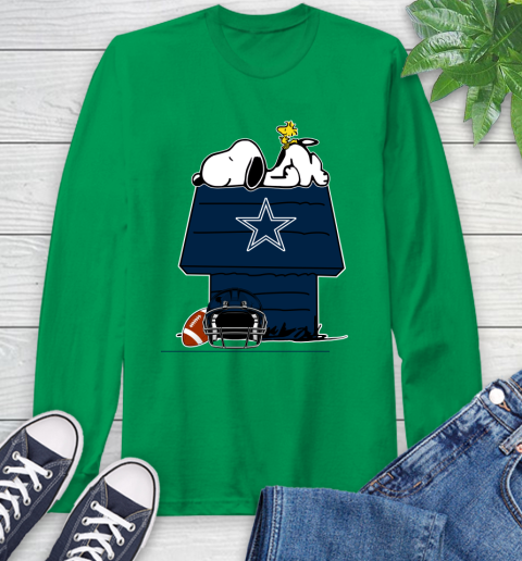 Dallas Cowboys NFL Football Snoopy Woodstock The Peanuts Movie Long Sleeve T-Shirt 7