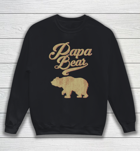 Father's Day Funny Gift Ideas Apparel  Vintage Papa Bear Father Sweatshirt