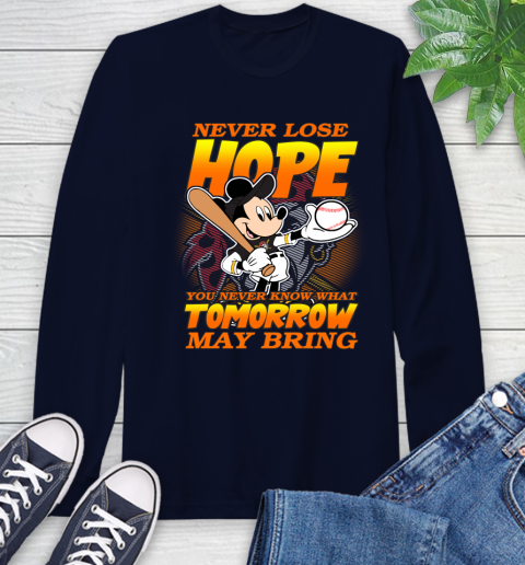 Pittsburgh Pirates MLB Baseball Mickey Disney Never Lose Hope Long Sleeve T-Shirt 3