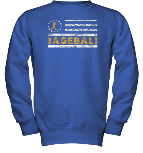 mszo baseball lovers vintage american betsy ross flag softball youth sweatshirt 47 front royal