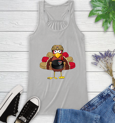 Florida Panthers Turkey Thanksgiving Day Racerback Tank