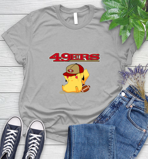 NFL Pikachu Football San Francisco 49ers Women's T-Shirt 5