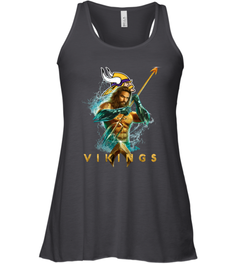 NFL Minnesota Vikings Aquaman DC Football Sports pZqIBKzLpkw flowy tank 32 95 151514 front black