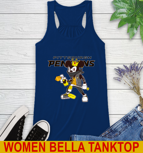 Pittsburgh Penguins NHL Hockey Mickey Peace Sign Sports Racerback Tank 9
