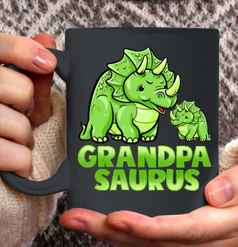 Grandpa Funny Gift Apparel  Grandpa Saurus Dinosaur Funny Grandpasaur Ceramic Mug 11oz