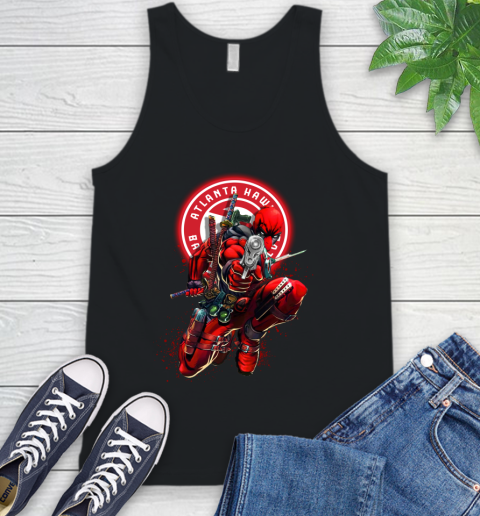 NBA Deadpool Marvel Comics Sports Basketball Atlanta Hawks Tank Top 2