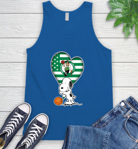 Boston Celtics NBA Basketball The Peanuts Movie Adorable Snoopy Tank Top 5