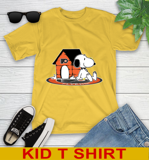 NHL Hockey Philadelphia Flyers Snoopy The Peanuts Movie Shirt Youth T-Shirt 8