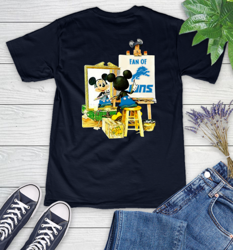 NFL Football Detroit Lions Mickey Drawing Shirt 73