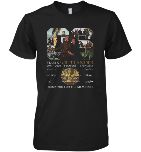 06 Years Of Outlander 2014 2020 Signatures Premium Men's T-Shirt