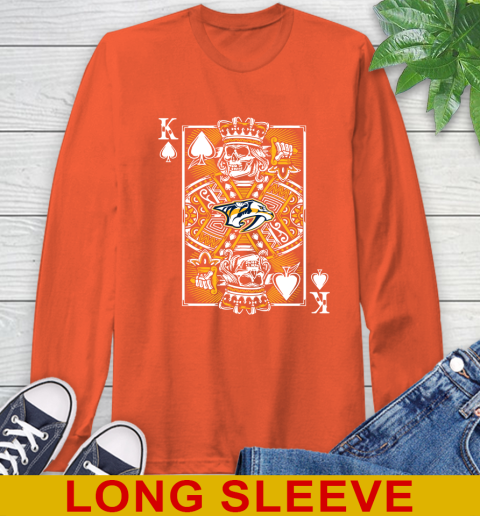 Nashville Predators NHL Hockey The King Of Spades Death Cards Shirt Long Sleeve T-Shirt 4