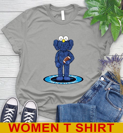 NFL Football Carolina Panthers Kaws Bff Blue Figure Shirt Women's T-Shirt 11