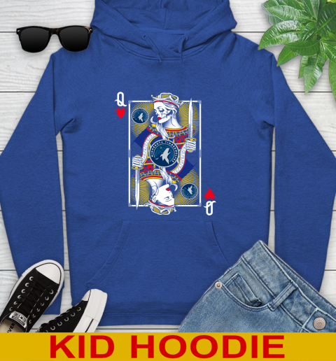 NBA Basketball Minnesota Timberwolves The Queen Of Hearts Card Shirt Youth Hoodie 10