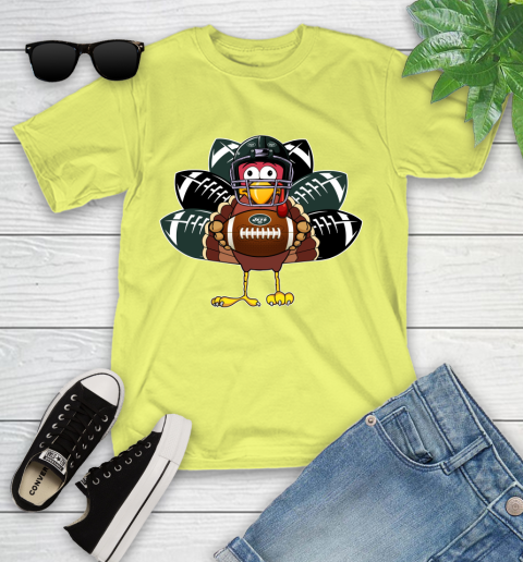 New York Jets Turkey Thanksgiving Day Youth T-Shirt 8